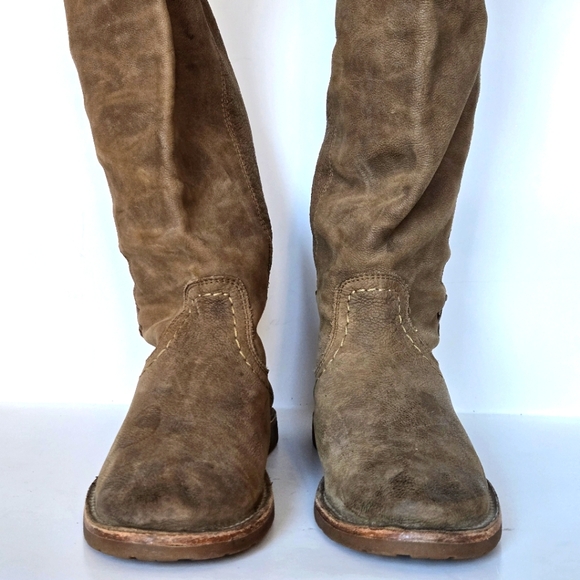 Frye Celia x Stitch Tall Riding Boots Grey Size 6.5 B - Picture 2 of 8